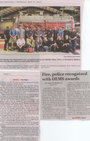 Fire, police recognized with OEMS awards