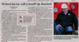 Weekend fun run, walk to benefit Sgt. Bouchard